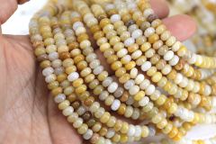 4mm x 6mm Rondelle Smooth Natural Stone Beads