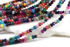 4mm Faceted Agate Stone Beads