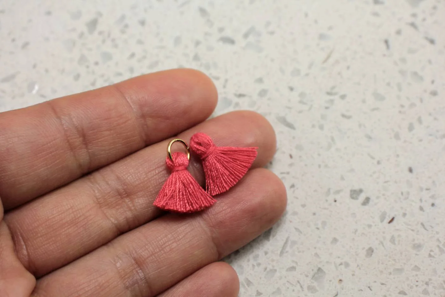 handmade-mini-cotton-red-tassel.