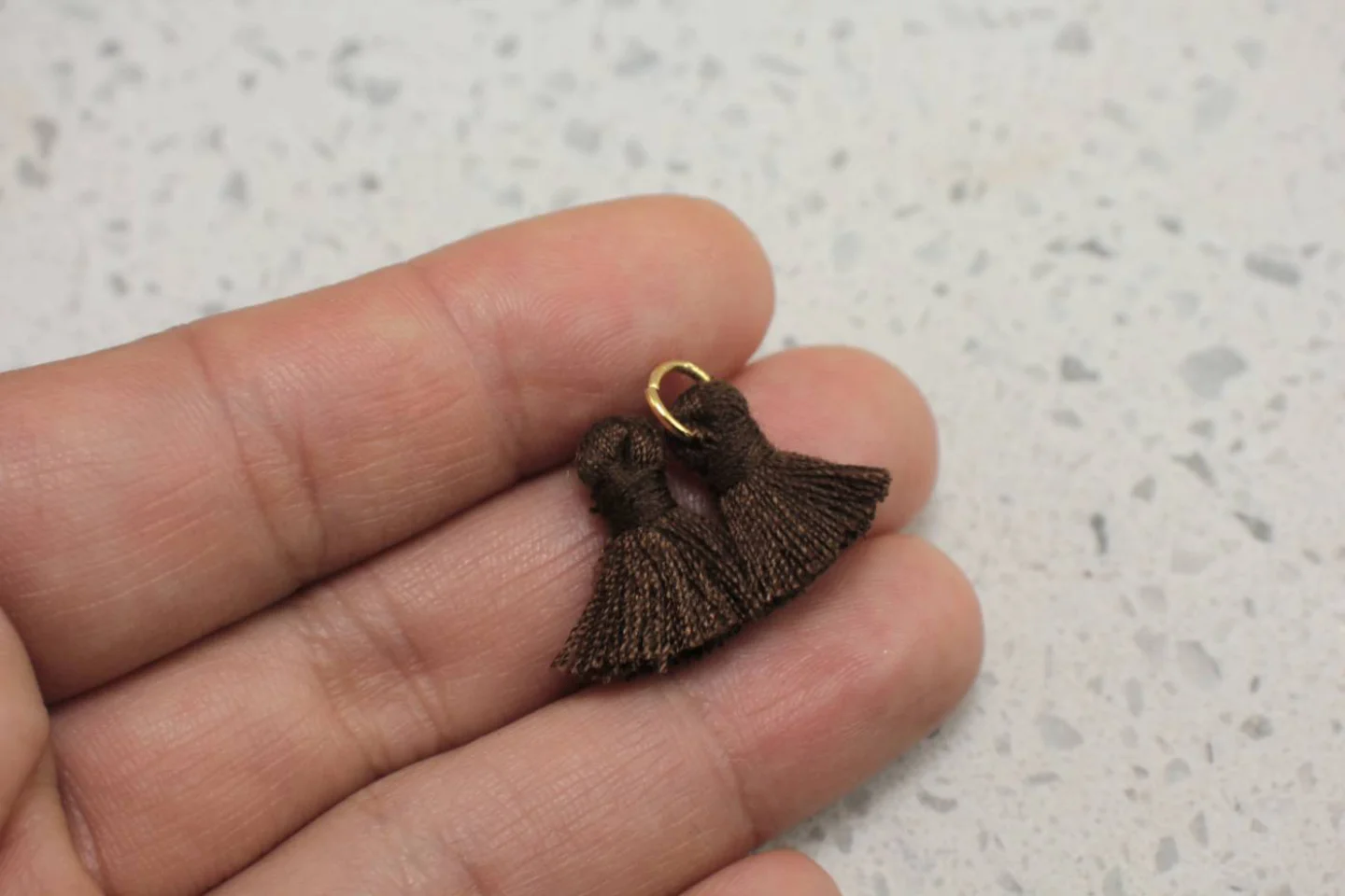 dark-brown-handmade-cotton-mini-tassel.
