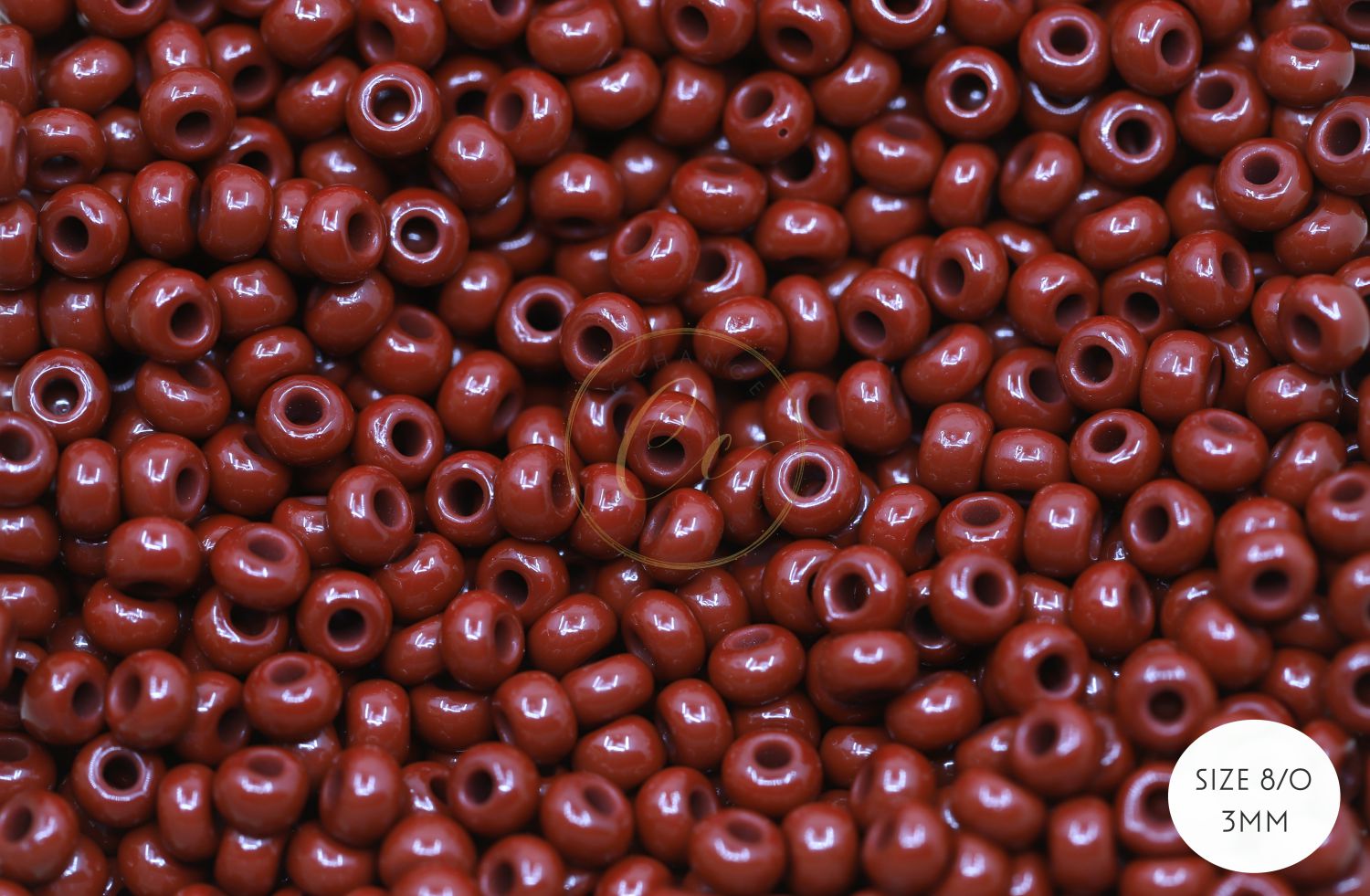 2mm translucent crimson red glass seed beads, 50g – Charms Galore