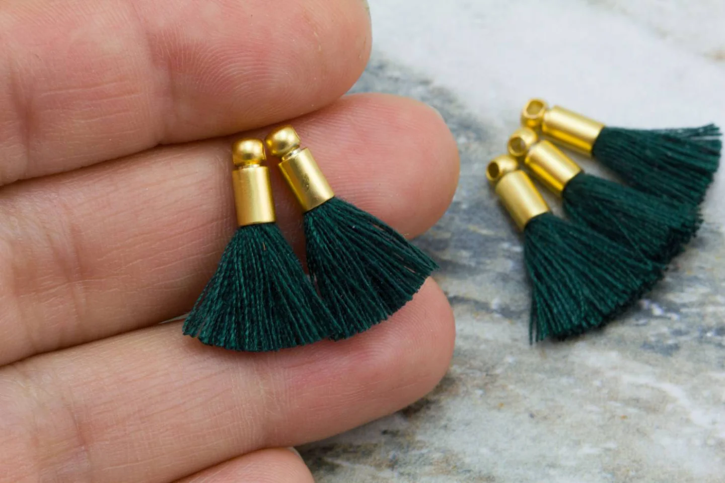 2cm-dark-armygreen-cotton-mini-tassels.